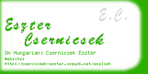 eszter csernicsek business card